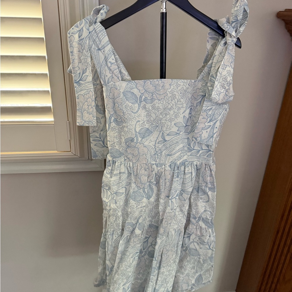 Floral Blue and White Women's Dress
